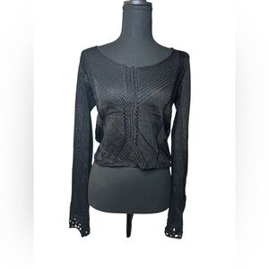 Free People Love Potion Sweater (EUC; Black; Large)